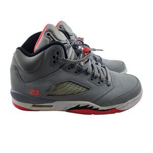 Nike Air Jordan 5 Retro GG Sneakers Youth 7 Hot Lava Grey Sports Athletic
